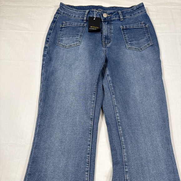 JEANS BOOT CUT   Women MEDIUM SEE PICS Blue  NVFELIX‎ BOUIIQUE NWT - Picture 2 of 9